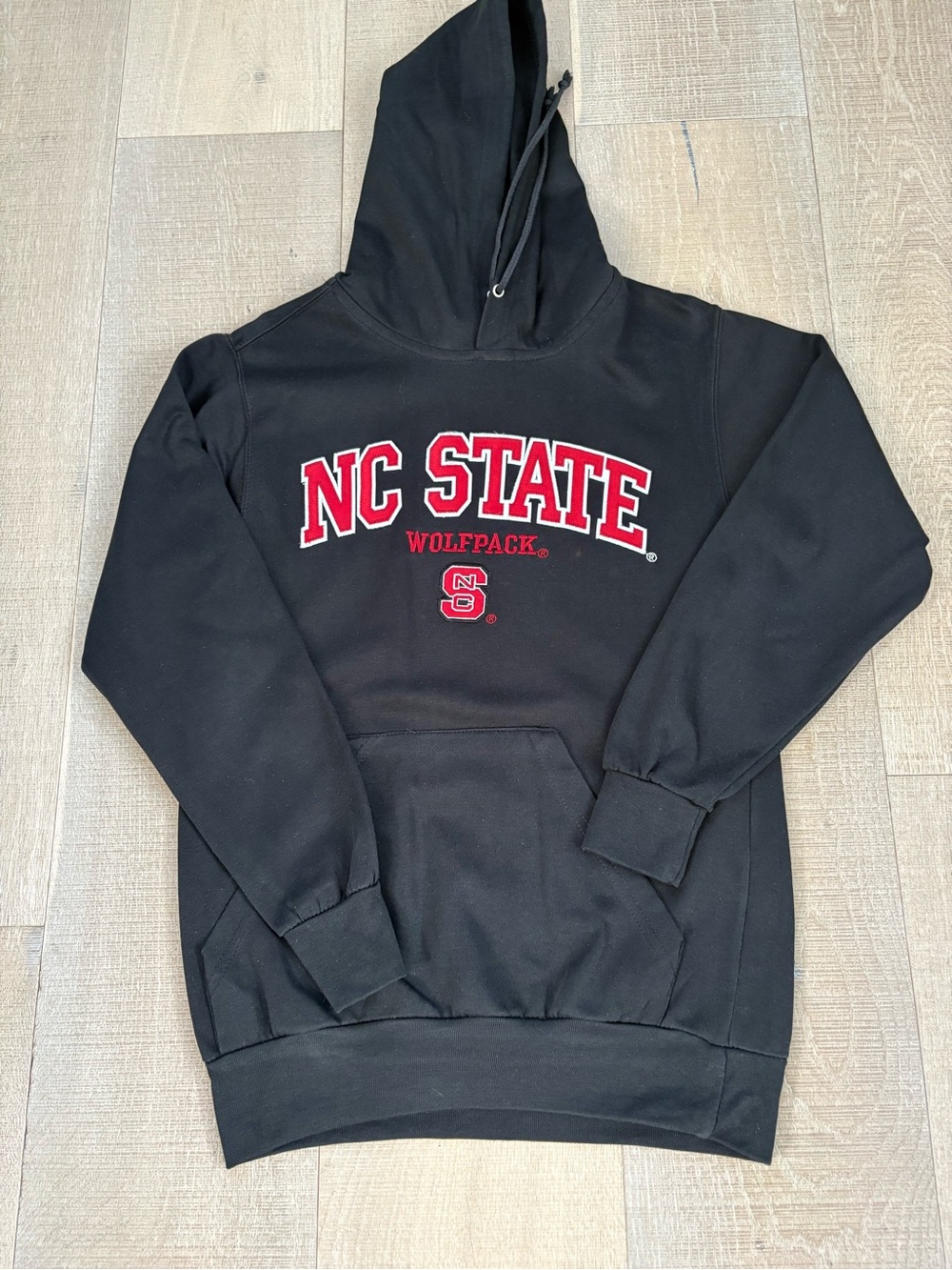 NC State Wolfpack Hoodie, Black, Size Small